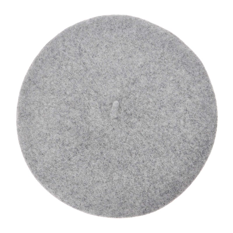 ZLYC Wool Beret Hat Classic Solid Color French Beret for Women (Light Gray) - Image 4